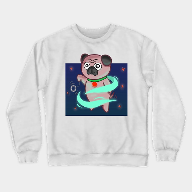 Cute Pug Hypnosis Crewneck Sweatshirt by Kidrock96